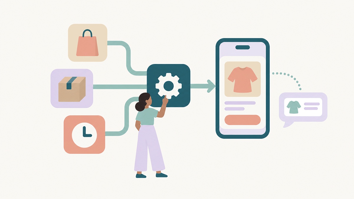 Bestell-, Paket- und Timer-Trigger in Shopify Flow senden eine RCS-Nachricht mit SMS-Fallback